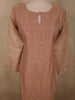 Soft Caramel Peach Silver Beads Embroidered Design Tissue Silk Salwar Suit