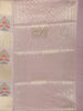 Soft Champagne Beige Floral Printed Design Semi Tussar Saree
