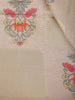 Soft Champagne Beige Floral Printed Design Semi Tussar Saree