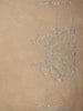 Soft Champagne Beige Floral Sequins Embroidered Design Net Designer Saree with Designer Border