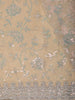 Soft Champagne Beige Floral Sequins Embroidered Design Net Designer Saree with Designer Border