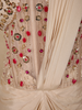 Soft Champagne Beige Floral Sequins and Beads Embroidered Design Georgette Ready To Wear Saree