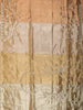 Soft Champagne Gold with Ivory Striped Woven Design Tissue Designer Saree with Designer Border
