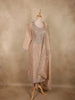 Soft Champagne Beige Sequins and Beads Embroidered Design Tissue Salwar Suit with Dupatta