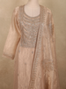 Soft Champagne Beige Sequins and Beads Embroidered Design Tissue Salwar Suit with Dupatta