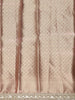 Soft Copper Brown Geometric Zari Woven Design Tissue Designer Saree with Sequins Border