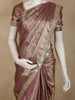 Soft Copper Brown Geometric Zari Woven Design Tissue Designer Saree with Sequins Border