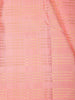 Soft Coral Peach Checked Zari Woven Design Pure Kanchipuram Silk Saree