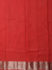 Soft Coral Peach Floral Printed Design Banarasi Saree with Zari Border