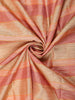 Soft Coral Peach and Warm Gold Striped Zari Woven Design Pure Kanchipuram Silk Saree with Zari Border