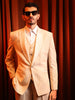 Soft Cream Abstract Beads Embroidered Design Brocade Men's Suit with Matching Waistcoat