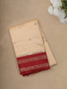 Soft Cream Butta Zari Woven Design Semi Silk Fancy Wear Saree with Contrast Border