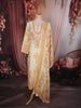 Soft Cream Floral Printed Design Cotton Anarakai Salwar Suit