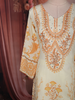 Soft Cream Floral Printed Design Cotton Anarakai Salwar Suit