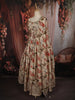 Soft Cream Floral Sequins Embroidered Design Satin Fancy Lehenga with Dupatta