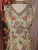 Soft Cream Floral Vine Thread and Beads Embroidered Design Tissue Part Wear Palazzo Suit with Choker Dupatta