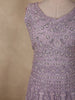 Soft Dusty Lavender Heavy Sequins and Beads Embroidered Design Net Gown with Dupatta