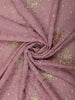Soft Dusty Mauve Floral Zari Embroidered Design Georgette Designer Saree