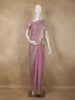 Soft Dusty Mauve Floral Zari Embroidered Design Georgette Designer Saree