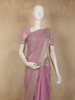 Soft Dusty Mauve Floral Zari Embroidered Design Georgette Designer Saree