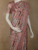 Soft Dusty Pink Animal and Birds Motif Design Tussar Saree with Floral Border