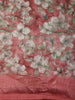 Soft Dusty Rose Pink Floral Printed Design Linen Cotton Saree