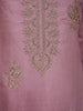 Soft Dusty Rose Pink Floral Sequins and Beads Embroidered Design Organza Salwar Suit