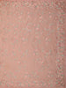 Soft Dusty Rose Pink Floral Thread Embroidered Design Chiffon Saree