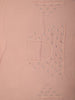 Soft Dusty Rose Pink Floral Thread Embroidered Design Chiffon Saree