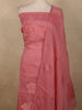 Soft Dusty Rose Pink Floral Thread Embroidered Design Cotton Unstitched Salwar Material