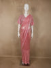 Soft Dusty Rose Pink Heavy Sequins and Beads Embroidered Design Net Designer Saree with Blouse