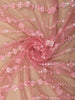 Soft Dusty Rose Pink Heavy Sequins and Beads Embroidered Design Net Designer Saree with Blouse