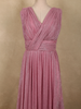 Soft Dusty Rose Pink Solid Design Shimmer Glitter Party Wear Gown