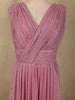 Soft Dusty Rose Pink Solid Design Shimmer Glitter Party Wear Gown