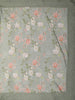 Soft Dusty Sage Green Floral Printed Design Chiffon Fancy Saree with Thread Work Border