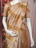 Soft Gold with Rich Antique Gold Vertical Striped Zari Woven Design Pure Kanchipuram Silk Saree with Self Woven Border