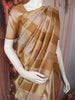 Soft Gold with Rich Antique Gold Vertical Striped Zari Woven Design Pure Kanchipuram Silk Saree with Self Woven Border