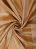 Soft Gold with Rich Antique Gold Vertical Striped Zari Woven Design Pure Kanchipuram Silk Saree with Self Woven Border