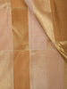 Soft Gold with Rich Antique Gold Vertical Striped Zari Woven Design Pure Kanchipuram Silk Saree with Self Woven Border