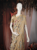 Soft Honey Beige Animal and Birds Motif Design Tussar Saree with Floral Border