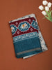 Soft Ivory Abstract Printed Design Chiffon Casual Saree with Sequins Border