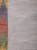 Soft Ivory Abstract Woven Design Cotton Saree with Multicolor Border