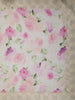 Soft Ivory Bold Floral Motif Printed Design Chiffon Fancy Saree with Thread Work Border