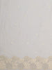 Soft Ivory Bold Floral Motif Printed Design Chiffon Fancy Saree with Thread Work Border