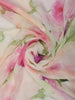 Soft Ivory Bold Floral Motif Printed Design Chiffon Fancy Saree with Thread Work Border
