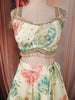 Soft Ivory Bold Floral Motif Printed Design Chiffon Lehenga with Matching Dupatta