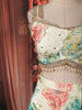 Soft Ivory Bold Floral Motif Printed Design Chiffon Lehenga with Matching Dupatta
