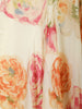 Soft Ivory Bold Floral Motif Printed Design Chiffon Lehenga with Matching Dupatta