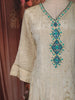 Soft Ivory Butta Zari Woven Design Tissue Silk Salwar Suit with Dupatta