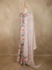 Soft Ivory Cream Floral Printed Design Cotton Palazzo Suit with Dupatta